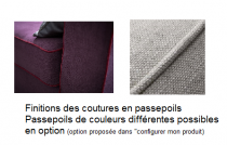 Finitions passepoils pouf tissu HARRY Home Spirit