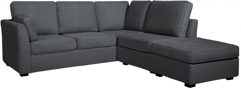 Canapé d'angle tissu CHARLOTTE fixe ou convertible Home Spirit