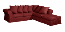 Canapé d'angle rouge HARRY Home Spirit, fixe ou convertible