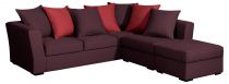 Canapé d'angle tissu rouge Watson Home Spirit, fixe ou convertible