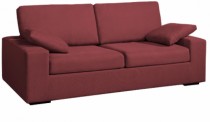 Canapé tissu bordeaux NEPTUNE fixe ou convertible Home Spirit