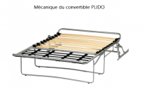 Canapé tissu CHARLOTTE fixe ou convertible Home Spirit